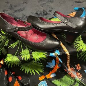 Women’s Abeo Bio Leather Black Platform Comfy Maryjane Casual Work 9